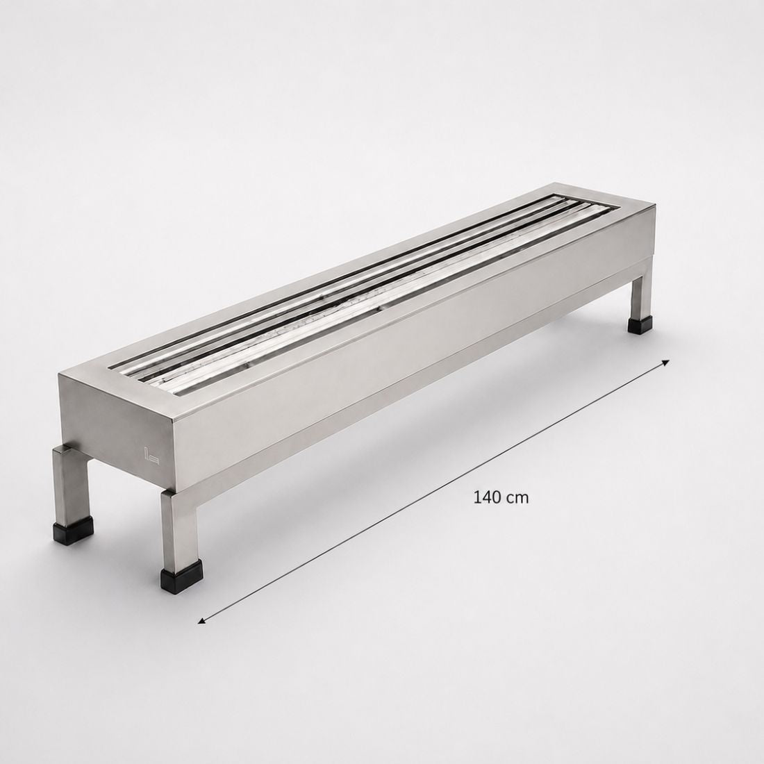Lareira a gás LCZ 1 Linha de Fogo com Pedra Vulcânica 140cm