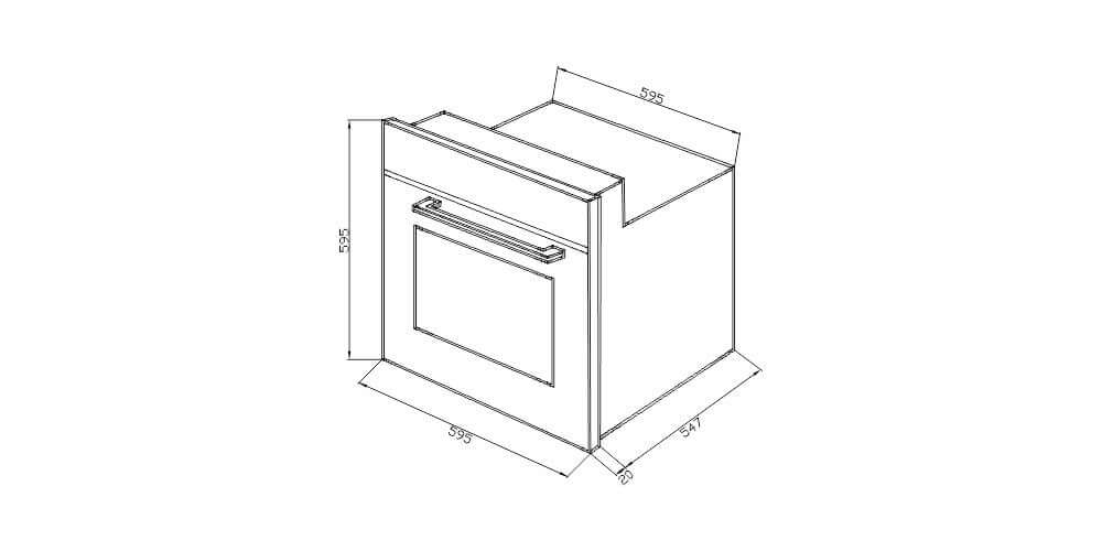 Forno Elétrico Debacco Madri 56 Litros Vidro Preto 60cm