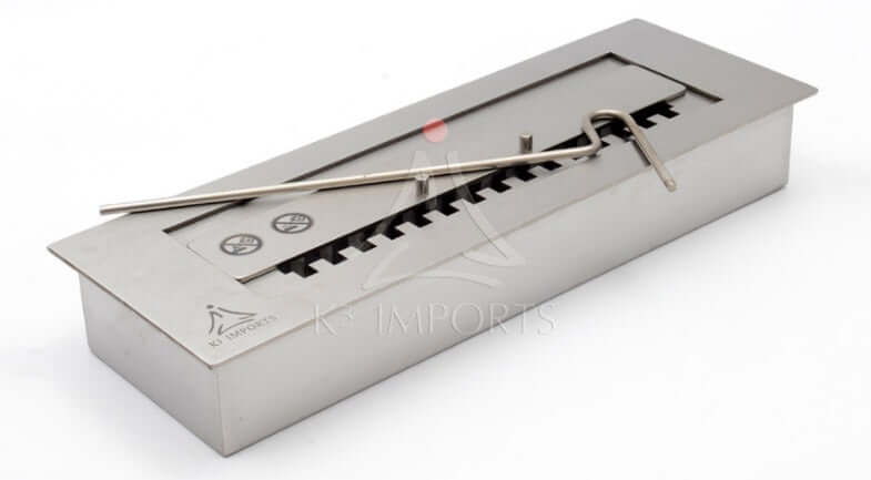 Lareira Ecológica46cm Inox escovado com Tampa e Acendedor