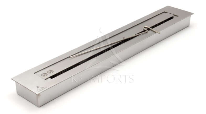 Lareira Ecológica 101cm Inox escovado com Tampa e Acendedor