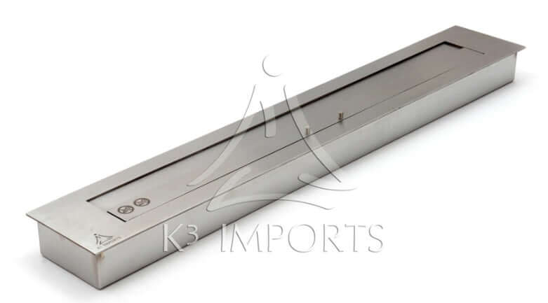 Lareira Ecológica 121cm Inox escovado com Tampa e Acendedor