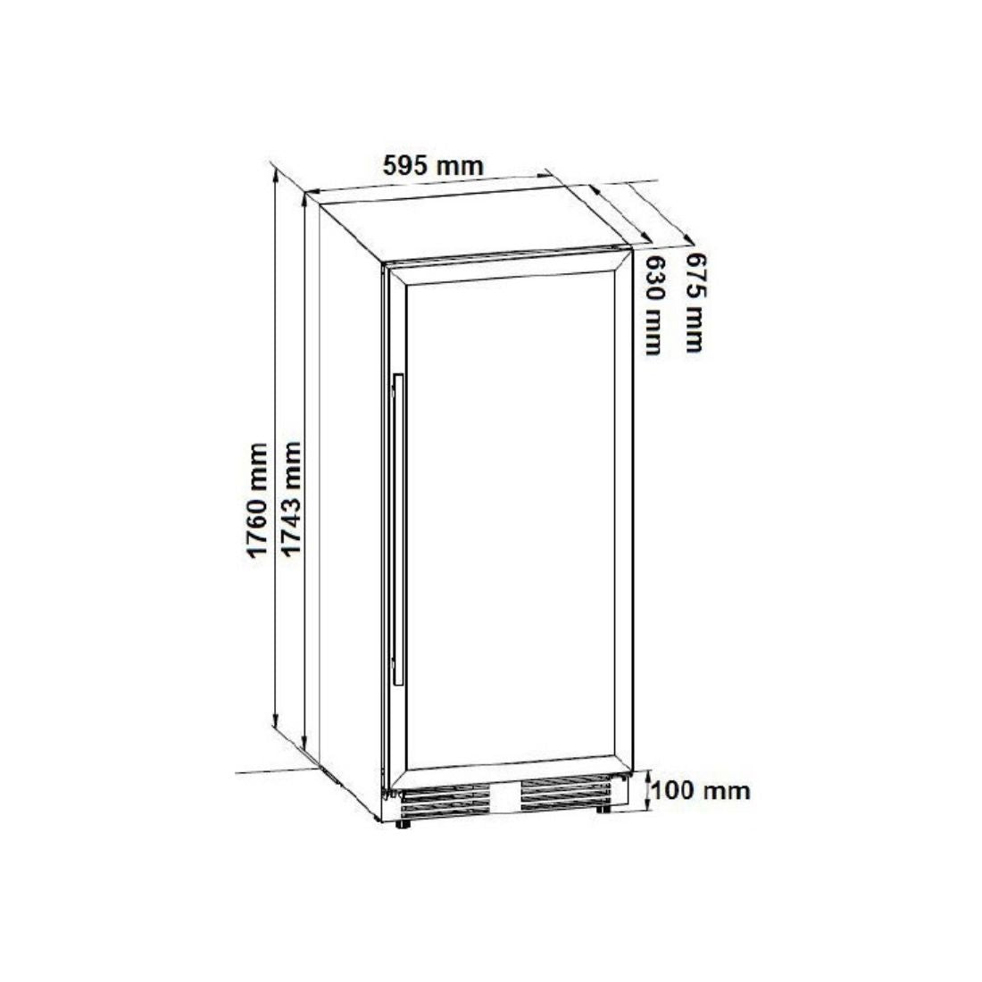 Cervejeira Tecno Professional 433 Litros Inox 60cm - Abertura Esquerda