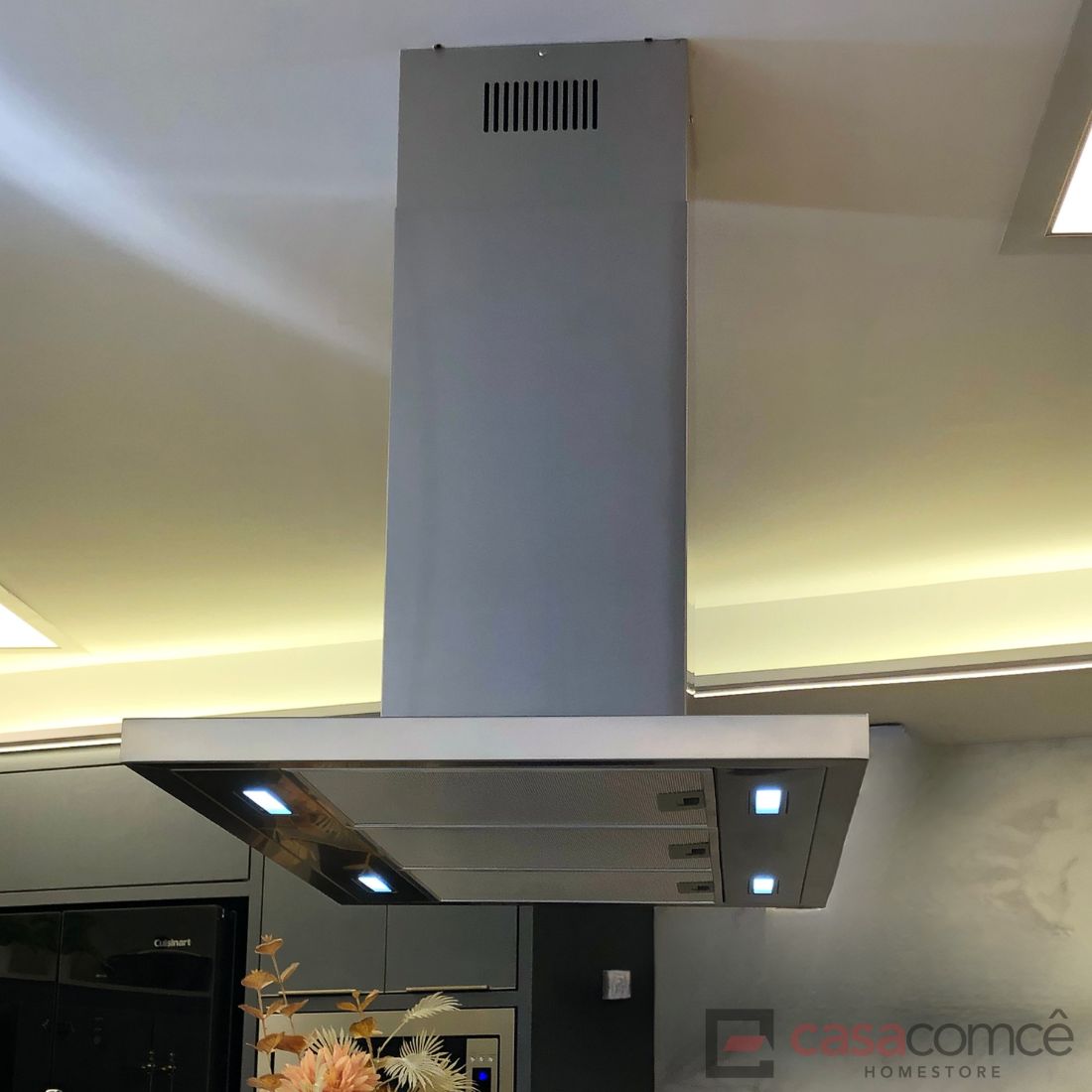 Coifa Ilha Debacco Valença Inox 90cm 220V