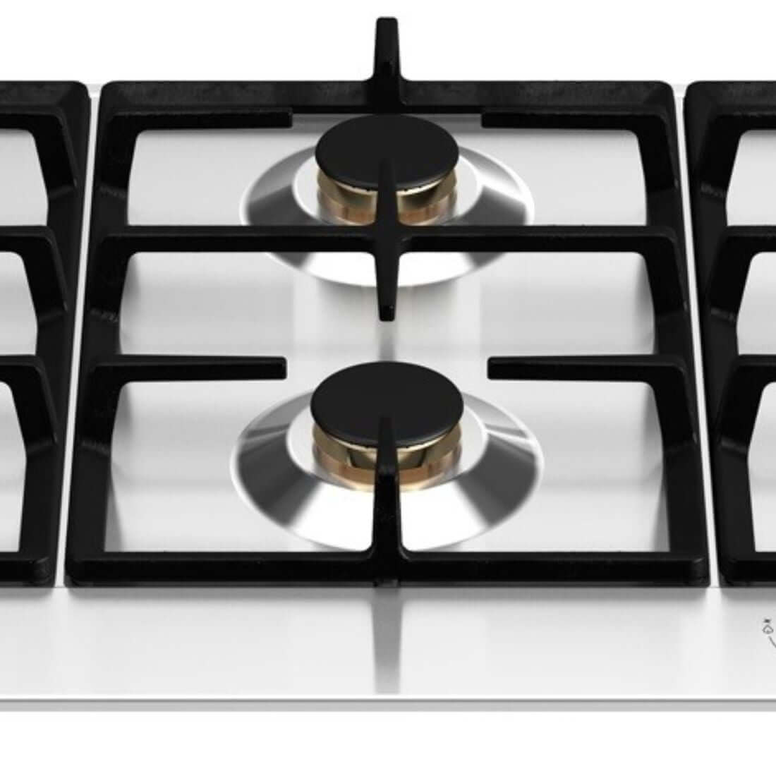 Cooktop Bertazzoni Profissional a gás 5 bocas, tripla-chama, inox, 89cm, alta performance culinária.