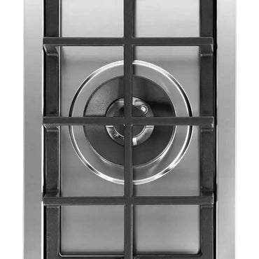 Cooktop Dominó a gás CrissAir 1 Boca Inox 30cm com design semi filo e queimador Dual Flame