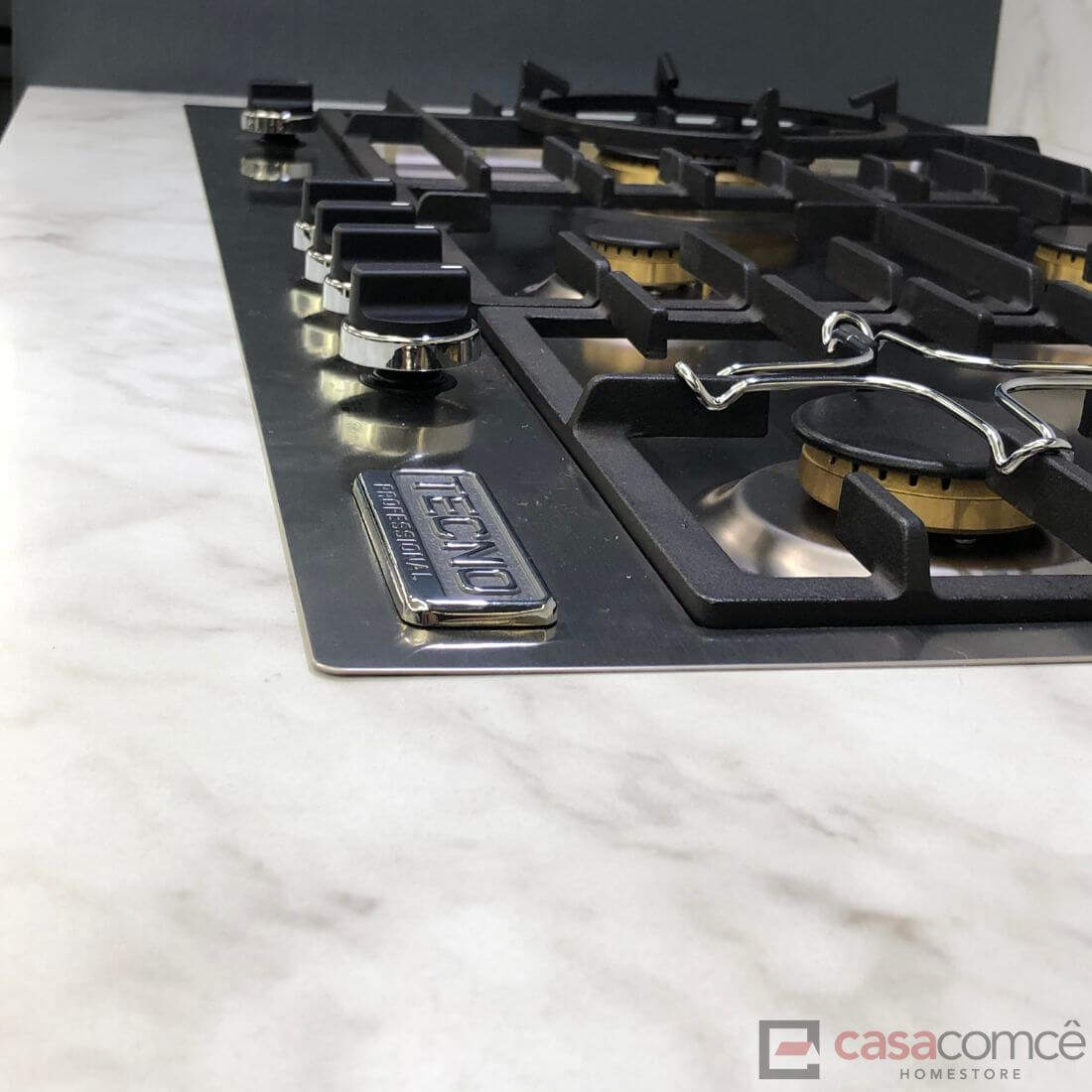 Cooktop a Gás Tecno Professional 5 Bocas Inox 90cm