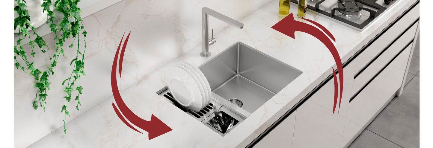 Cuba Debacco Quadratino com Canal 450 Inox escovado 70cm
