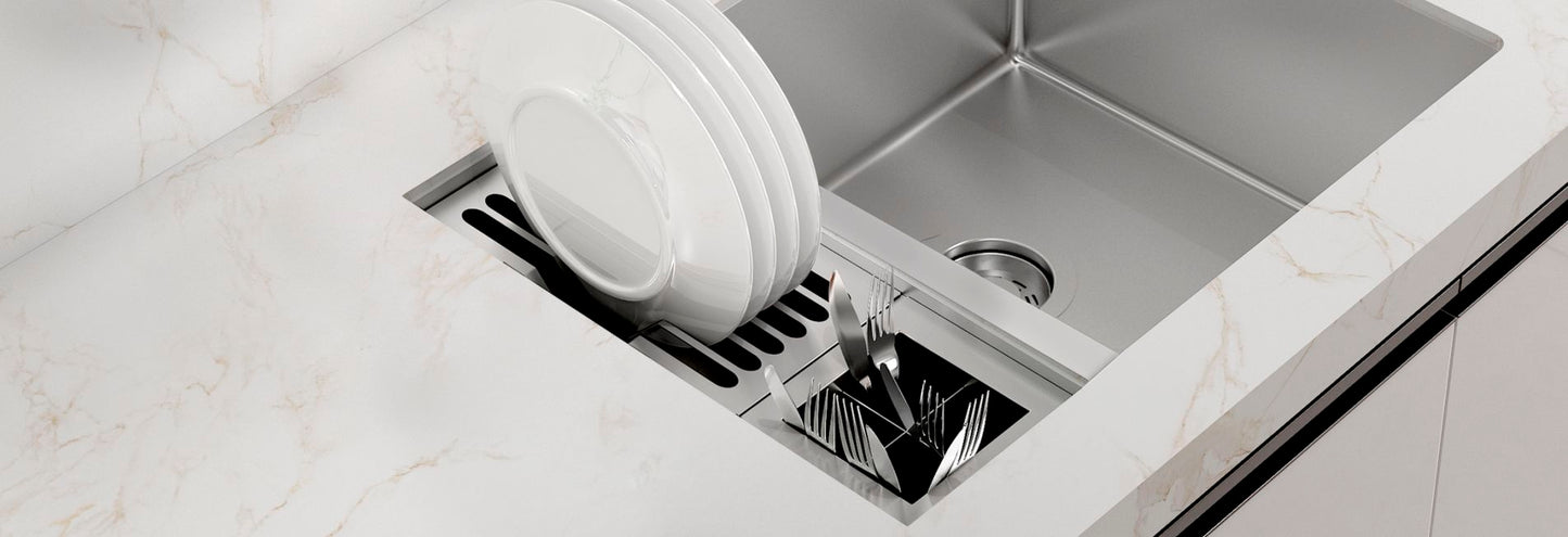 Cuba Debacco Quadratino com Canal 450 Inox escovado 70cm