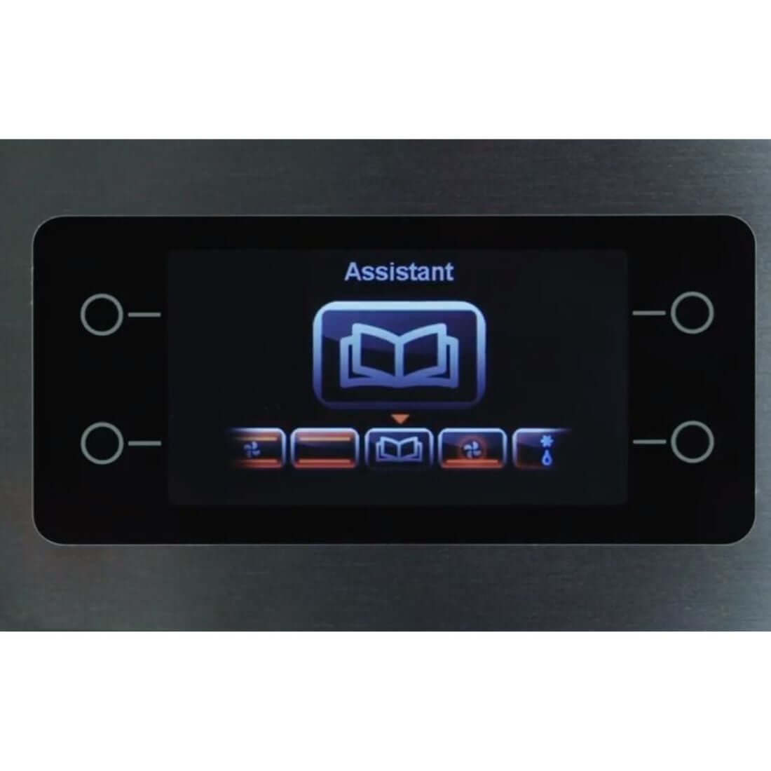 Tela de controle do Forno Elétrico Bertazzoni Professional 76 Litros 11 Funções Inox 60cm com assistente.