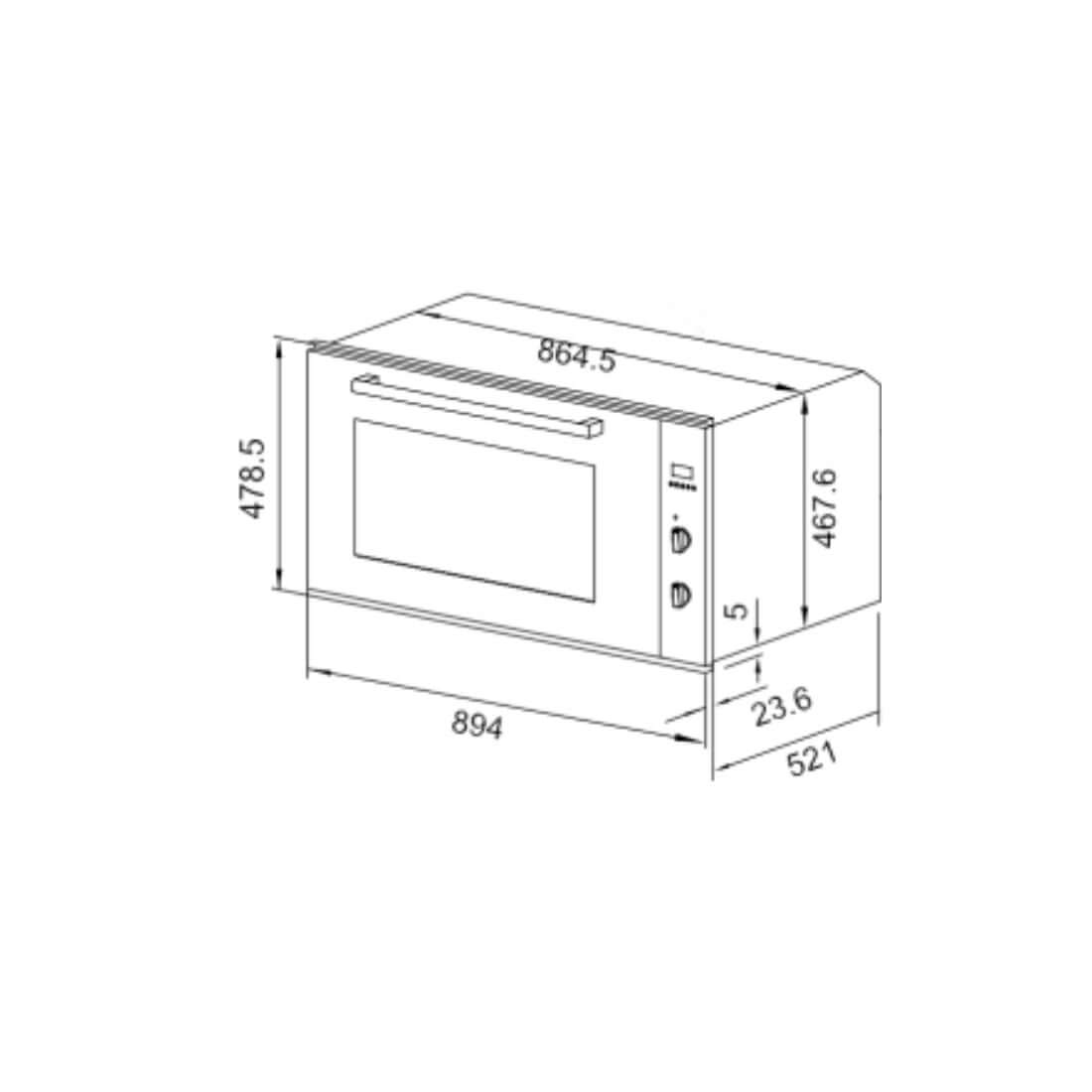 Forno Elétrico Cuisinart Prime 125 Litros Inox 90cm