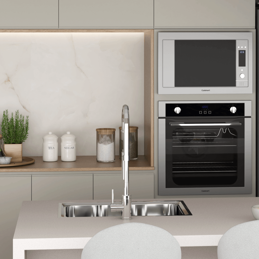 Forno Micro-ondas Combinado Cuisinart 31 Litros Inox 60cm