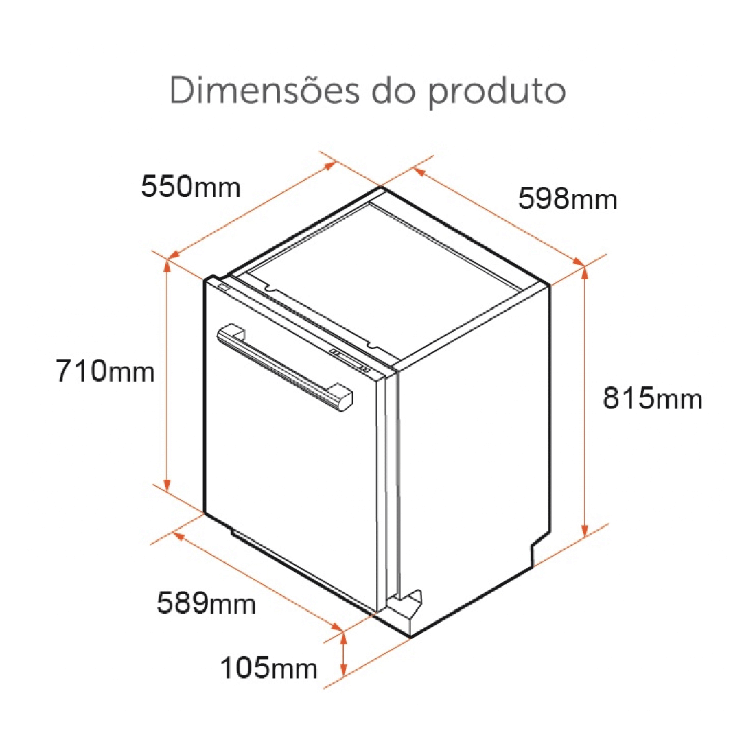 Lava-Louças Bertazzoni Master 14 Serviços Inox 60cm