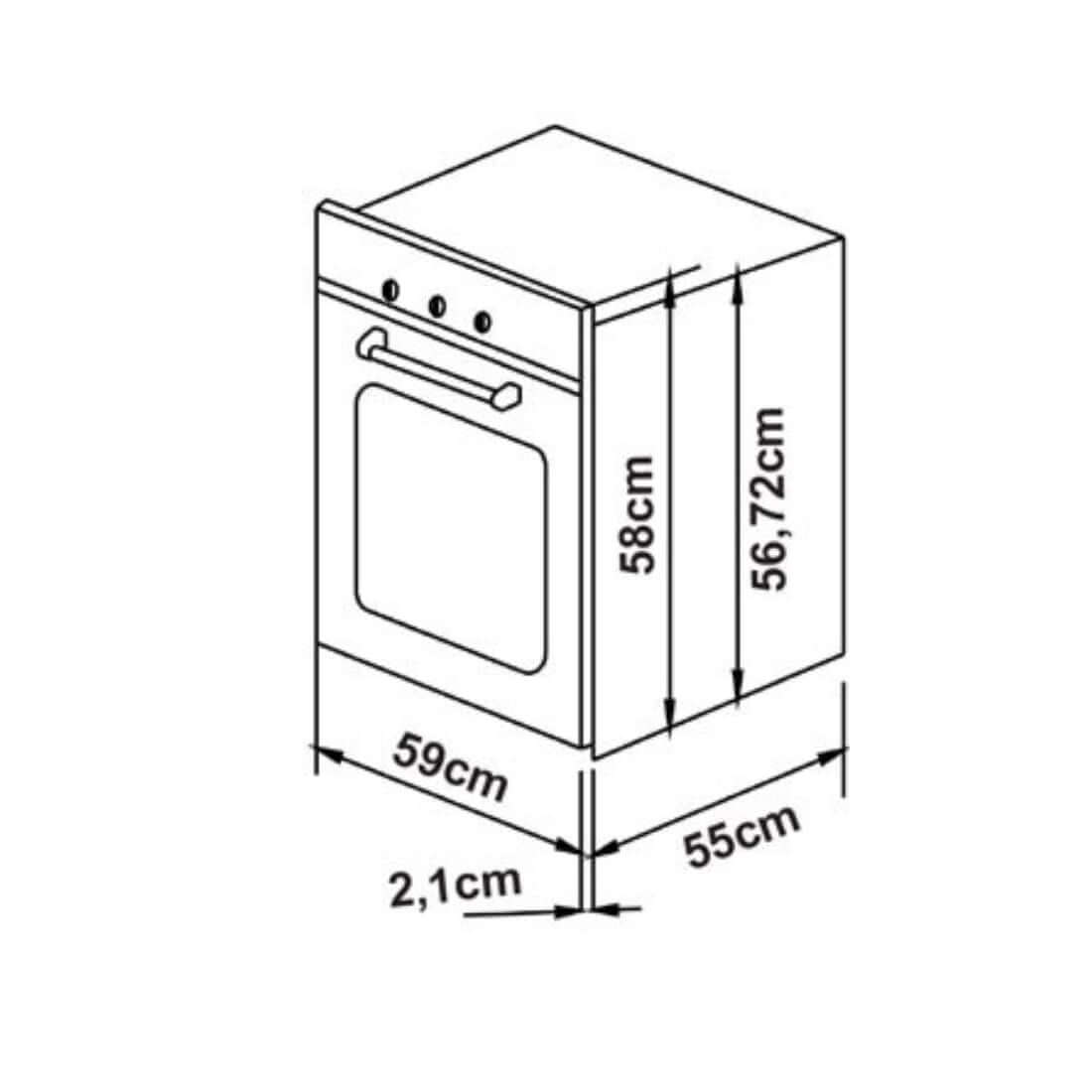 Forno Elétrico Cuisinart Arkton 83 Litros Inox 60cm