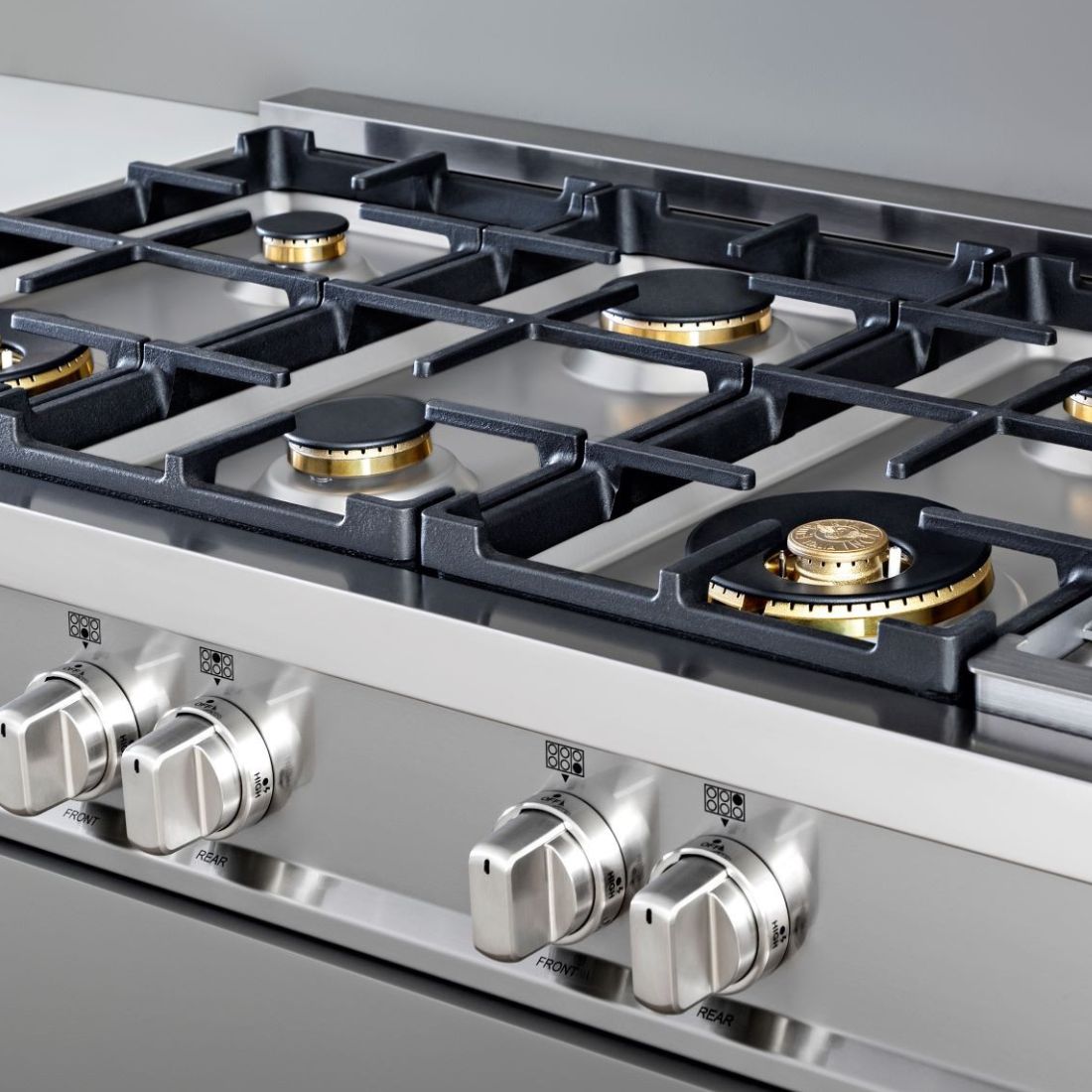 RangeTop Bertazzoni Master 6 bocas a Gás e Grill Elétrico Inox 122cm
