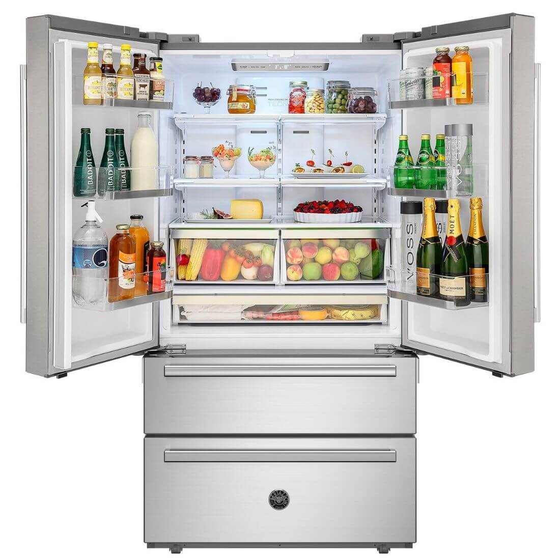 Refrigerador Bertazzoni Professional French Door 636 Litros Inox 91cm
