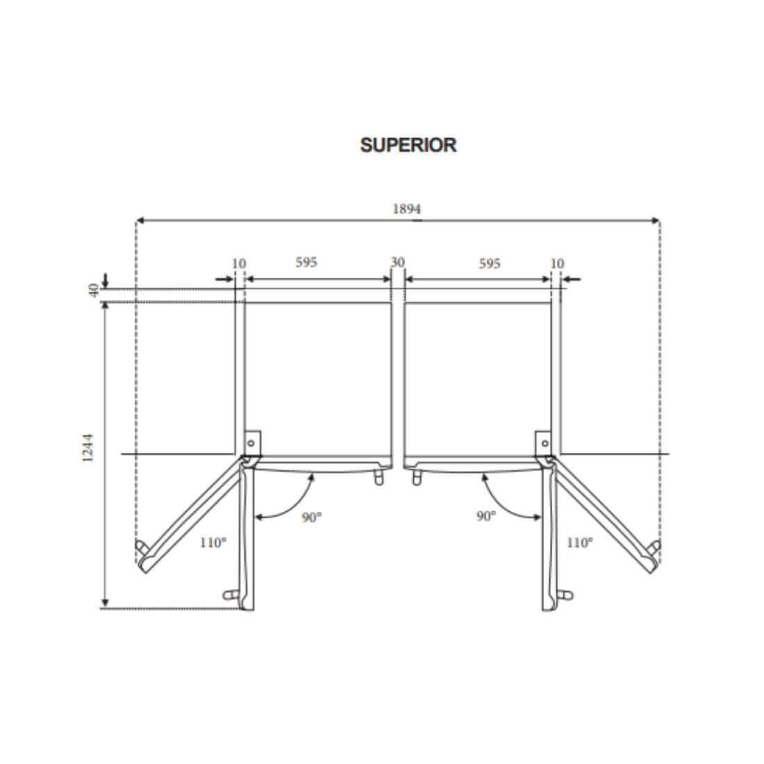 Refrigerador Tecno Vintage Side by Side 658 Litros Inox 122cm