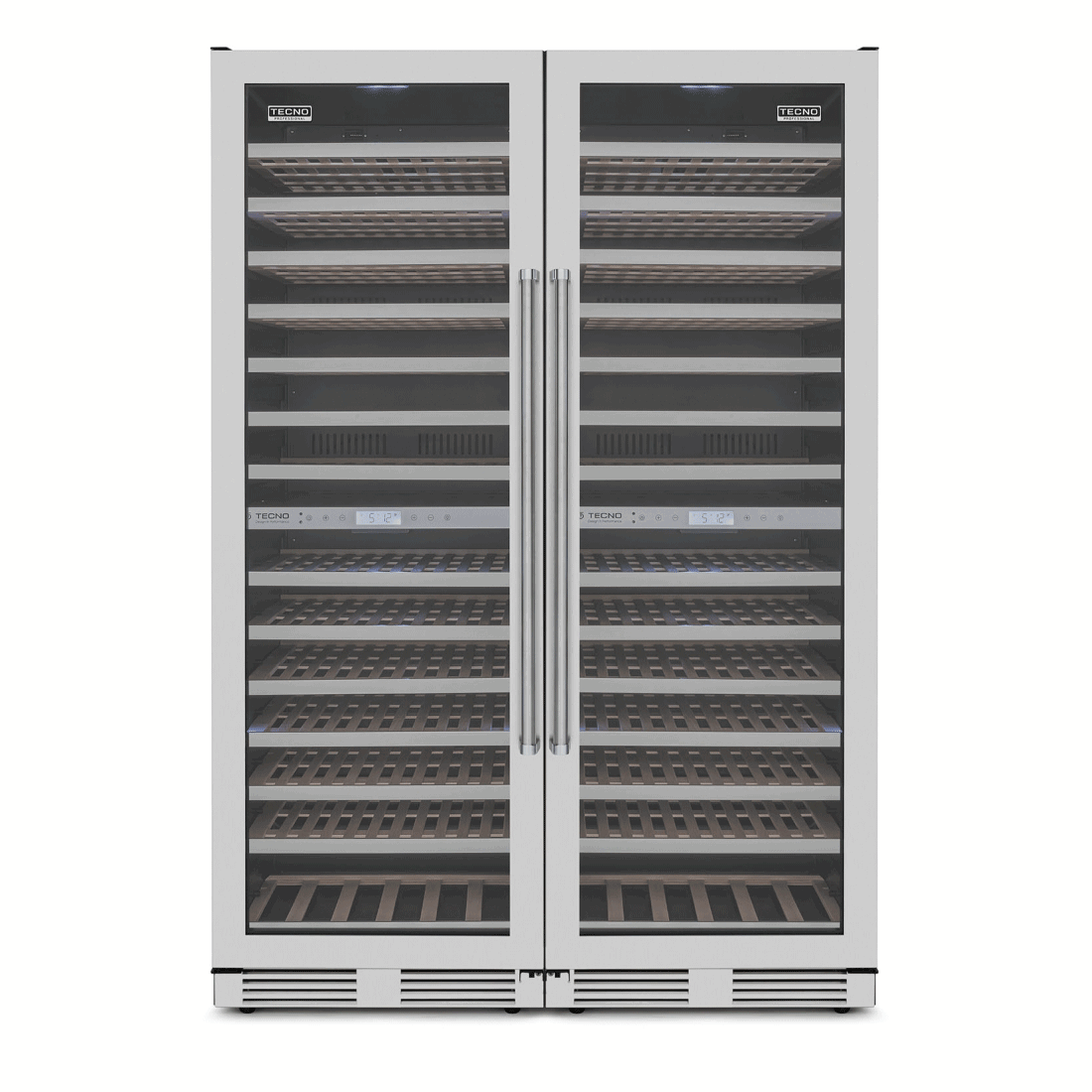 Adega de Vinhos Professional de Embutir 151 Garrafas 2 Zonas 220V — Abertura para Direita