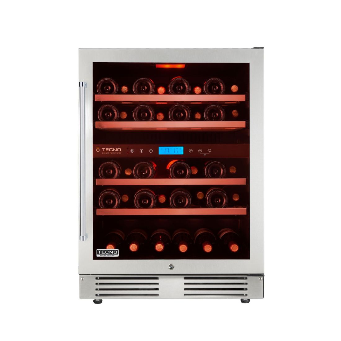 Adega Tecno Professional 43 Garrafas Inox 60cm - Abertura Direita