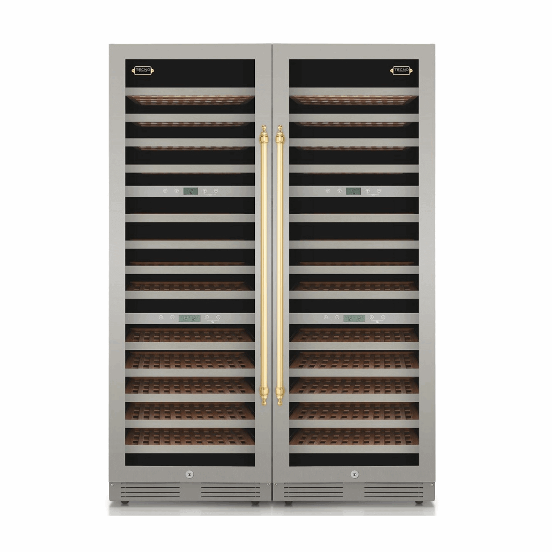 Adega de Vinhos Vintage de Embutir 141 Garrafas 3 Zonas 220V - Abertura para Direita