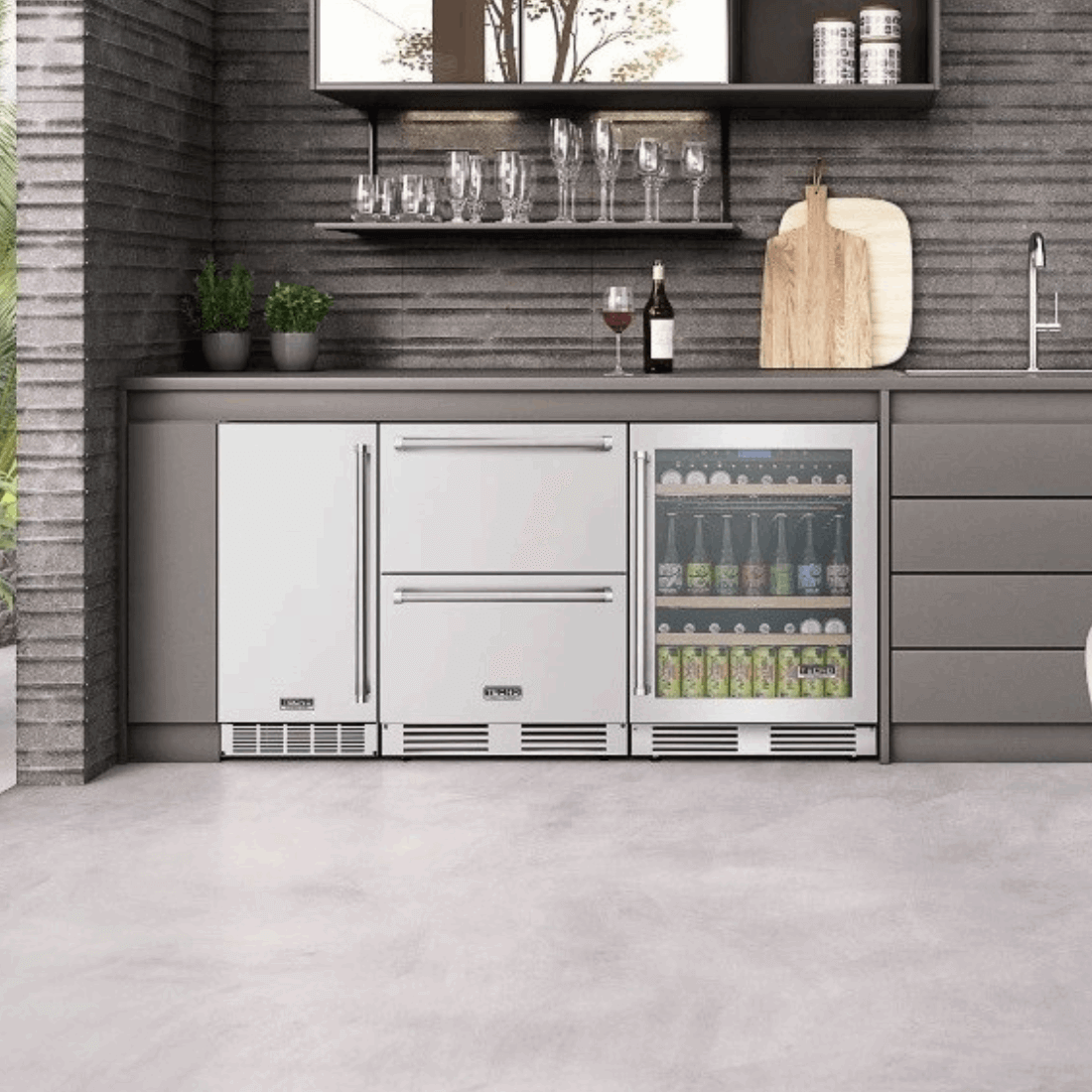Cervejeira Professional 136 Litros de Embutir Inox 220V - Abertura para Direita