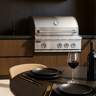 Churrasqueira à Gás Evol Modena 28'' Inox 3 Queimadores 70cm