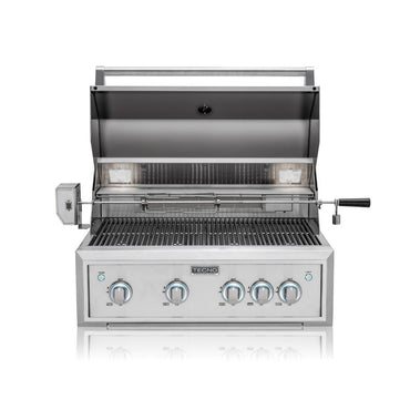 Alt Tag: Churrasqueira Tecno Professional a Gás 3 Queimadores Inox 82cm em aço inox 304 com espeto rotativo e queimador Sear