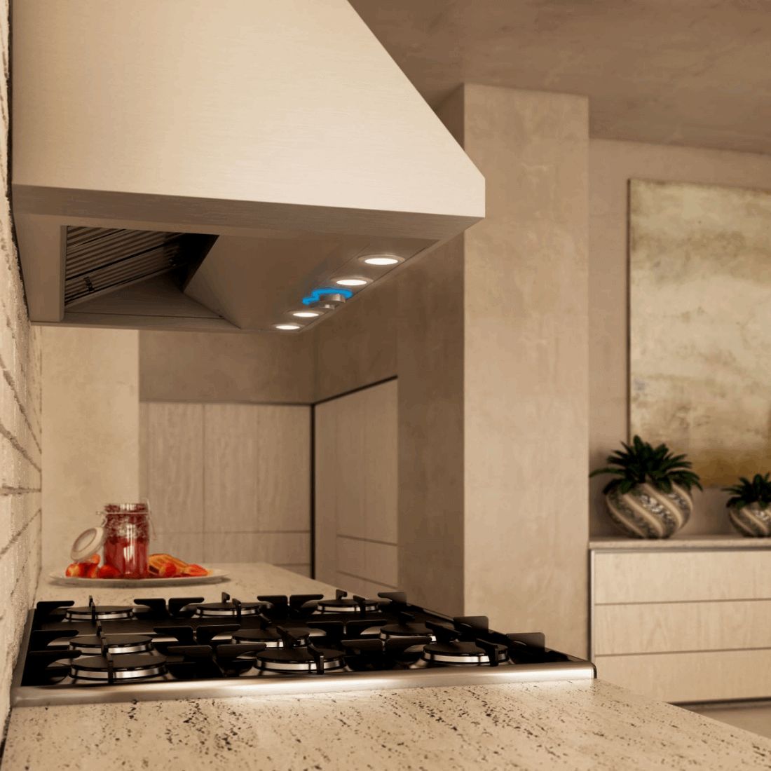 Coifa Bertazzoni Calabria Parede Inox 122cm