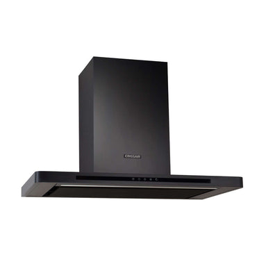 Coifa CrissAir Drito de Parede Black Matte 90cm com design moderno e acabamento preto fosco.