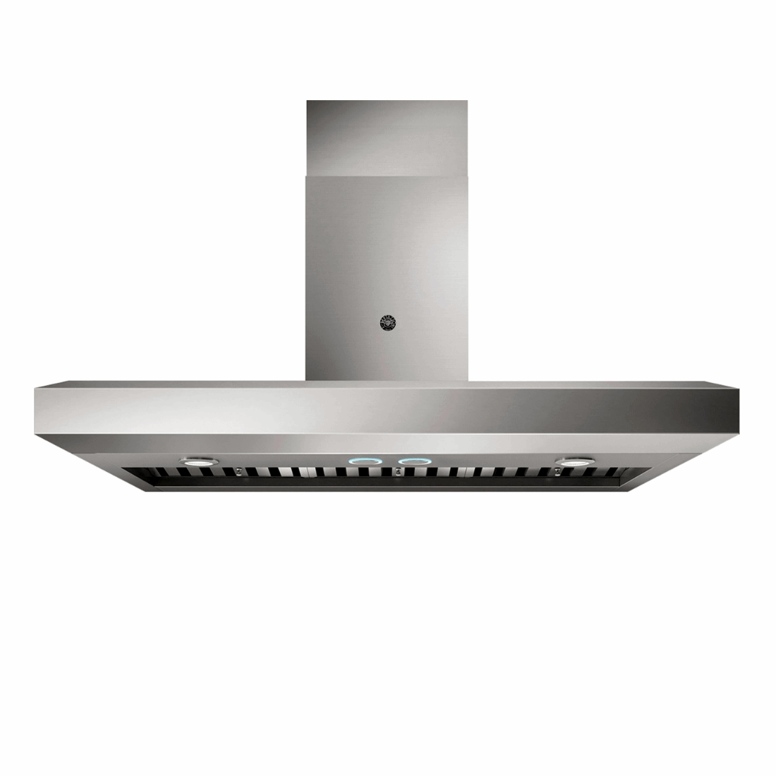 Coifa Bertazzoni Vavano de Parede Inox 122cm, coifa de parede em inox escovado 122cm com duto central, iluminação LED e painel de botões