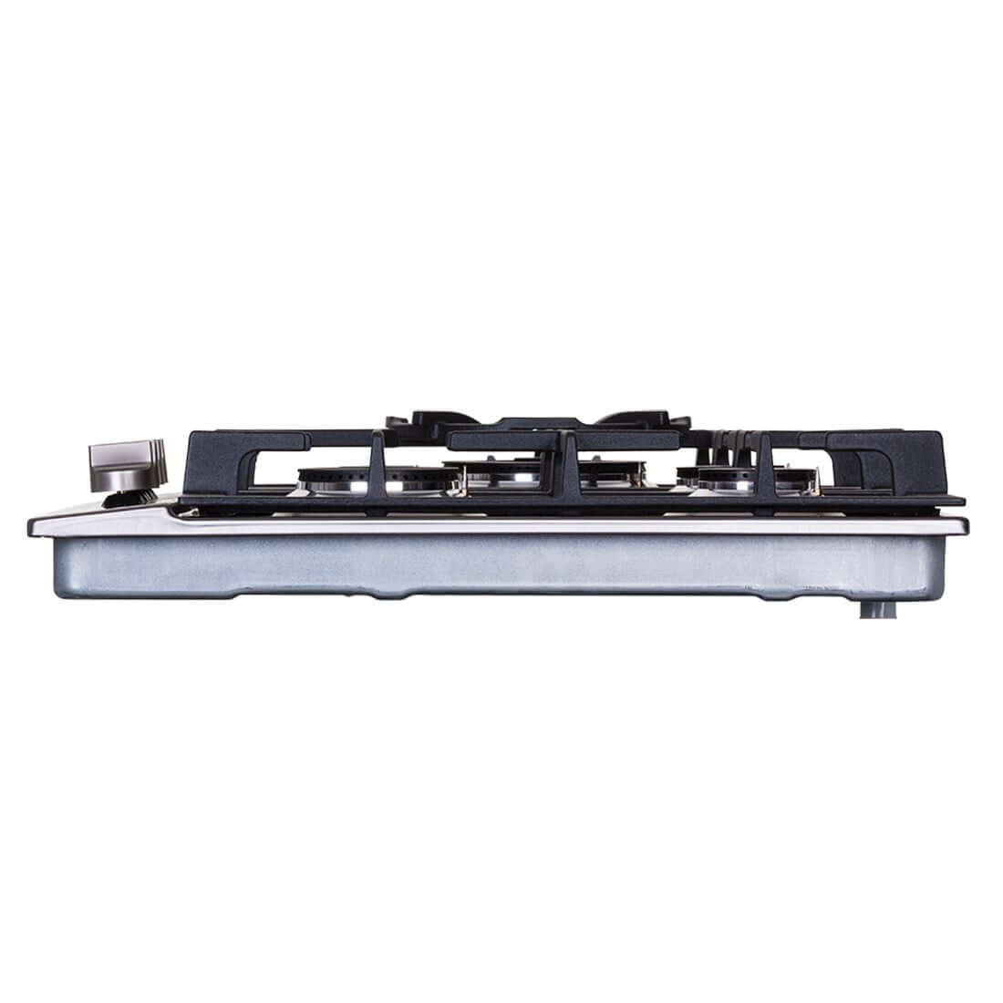 Cooktop à Gás Cuisinart 5 Bocas Inox 75cm em inox com 5 queimadores incluindo tripla-chama lateral, trempes ferro fundido e acendimento superautomático
