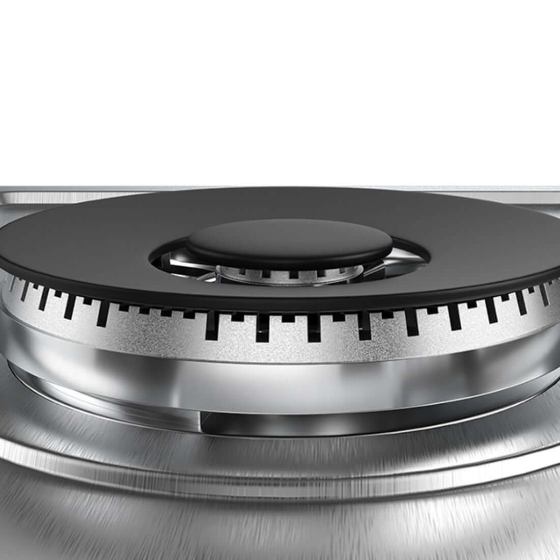 Detalhe do queimador do Cooktop Debacco Zurique 90cm, moderno e eficiente para sua cozinha.