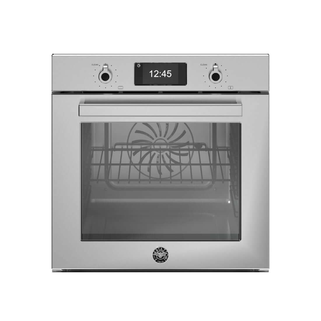 Forno Bertazzoni Elétrico Professional 76 Litros 11 Funções Inox 60cm em inox, embutir, porta de vidro triplo com painel digital e botões analógicos
