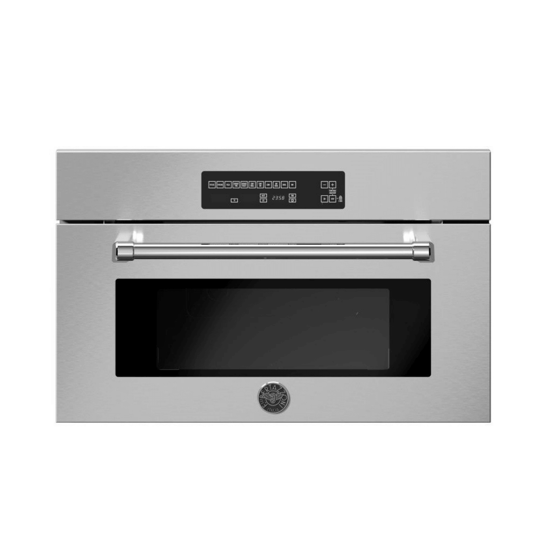 Forno Bertazzoni Master Combinado com Micro-ondas 41 Litros Inox 76cm - forno de embutir inox com painel touch digital, puxador tubular e porta de vidro