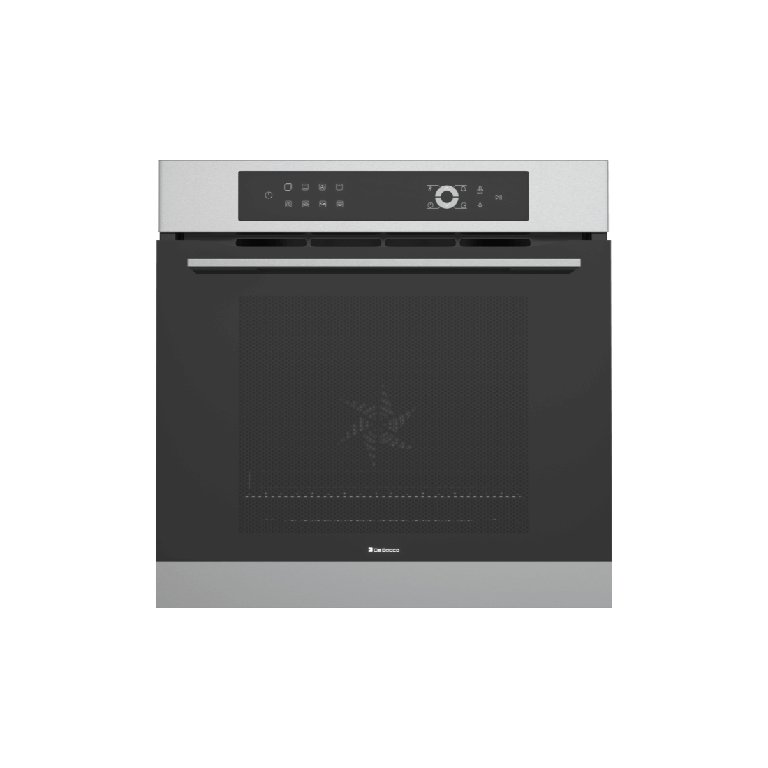 Forno Debacco Montreal Elétrico 73 Litros Vidro Preto 60cm - forno elétrico de embutir em inox e vidro preto com painel touch e porta frontal de vidro