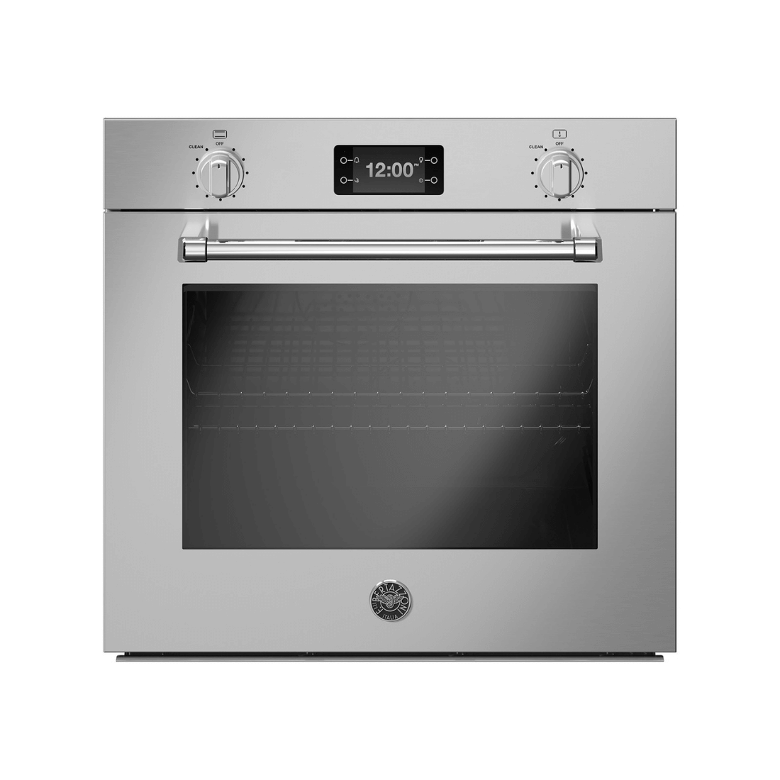 Forno Bertazzoni Elétrico Master116 Litros Inox 76cm - forno elétrico de embutir inox com painel digital, botões analógicos e porta de vidro