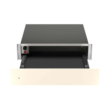 Gaveta Aquecida Bertazzoni Heritage 4 Serviços Marfim 60cm em inox com frente marfim, puxador discreto e instalação de embutir