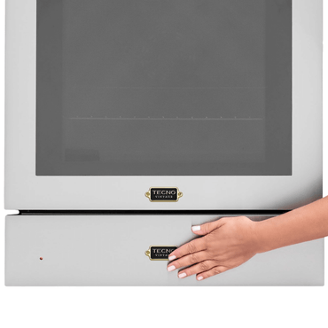 Gaveta Aquecida Tecno Vintage Inox 60cm com painel de controle, abertura por toque e design elegante.