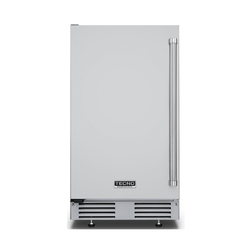 Máquina de Gelo Tecno Professional 50kg/dia Inox 45cm - máquina de gelo de embutir em inox com puxador retangular e design frontal clean