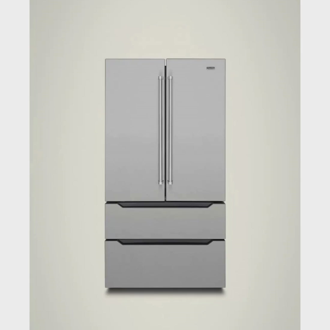 Refrigerador Tecno Professional French Door 636 Litros Inox com design moderno em aço inox.