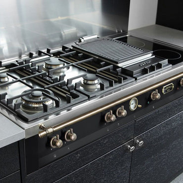 Rangetop Lofra Dolcevita 5 Bocas e 2 Zonas Elétricas Preto 120cm