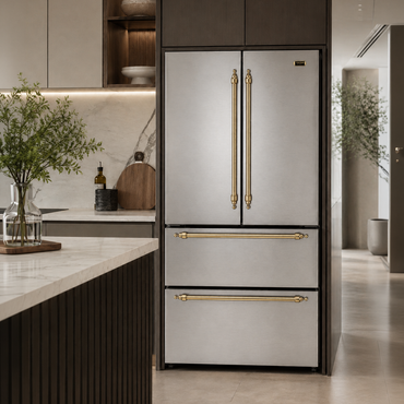 Refrigerador Tecno Vintage French Door 571 Litros Inox 90cm