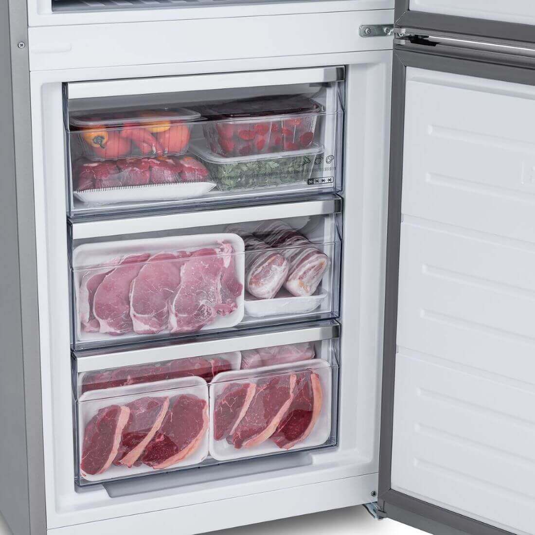 Refrigerador Tecno DUO Bottom Freezer 648 Litros Inox 122cm