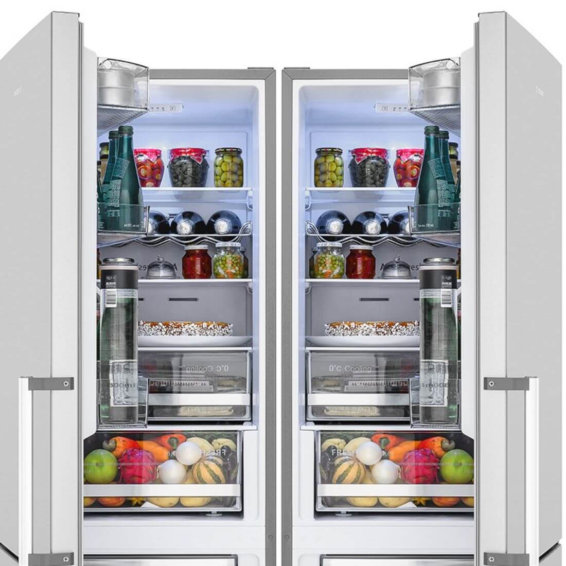 Refrigerador Tecno DUO Bottom Freezer 648 Litros Inox 122cm