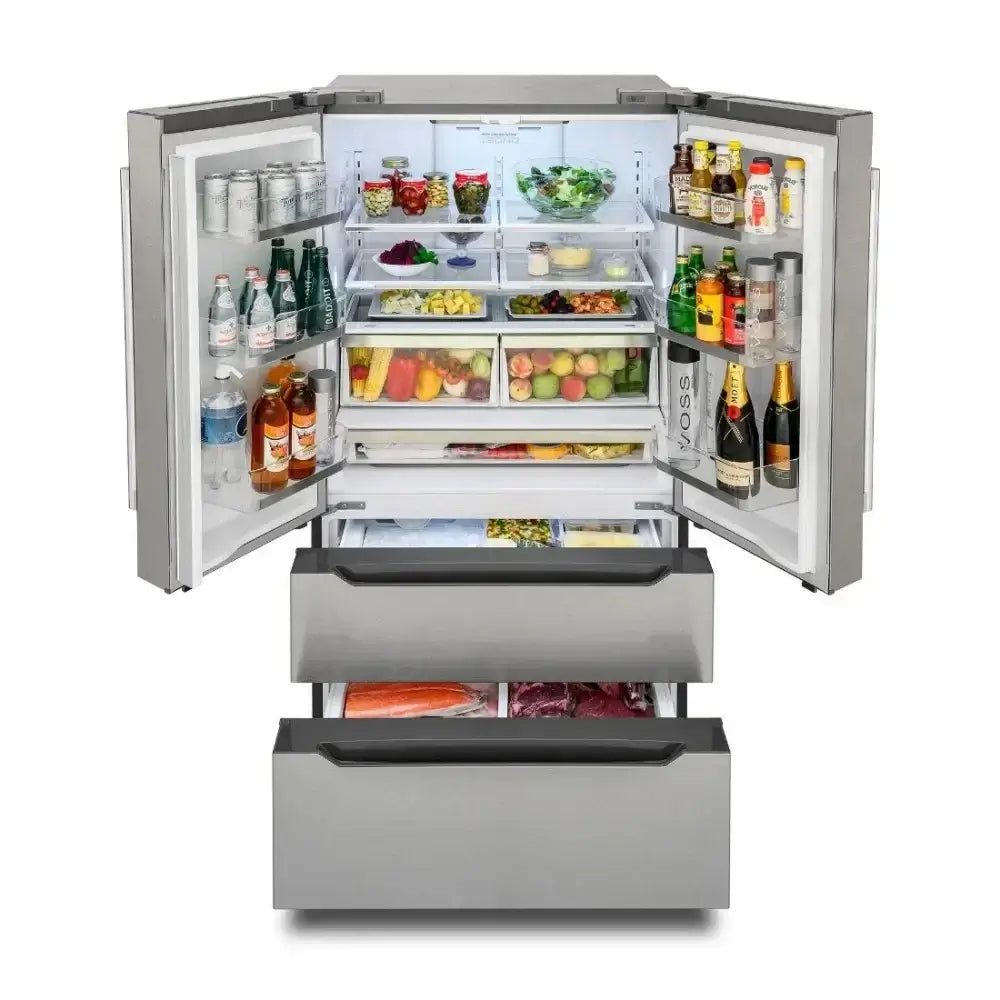 Refrigerador Tecno Vintage French Door 636 Litros Inox 91cm