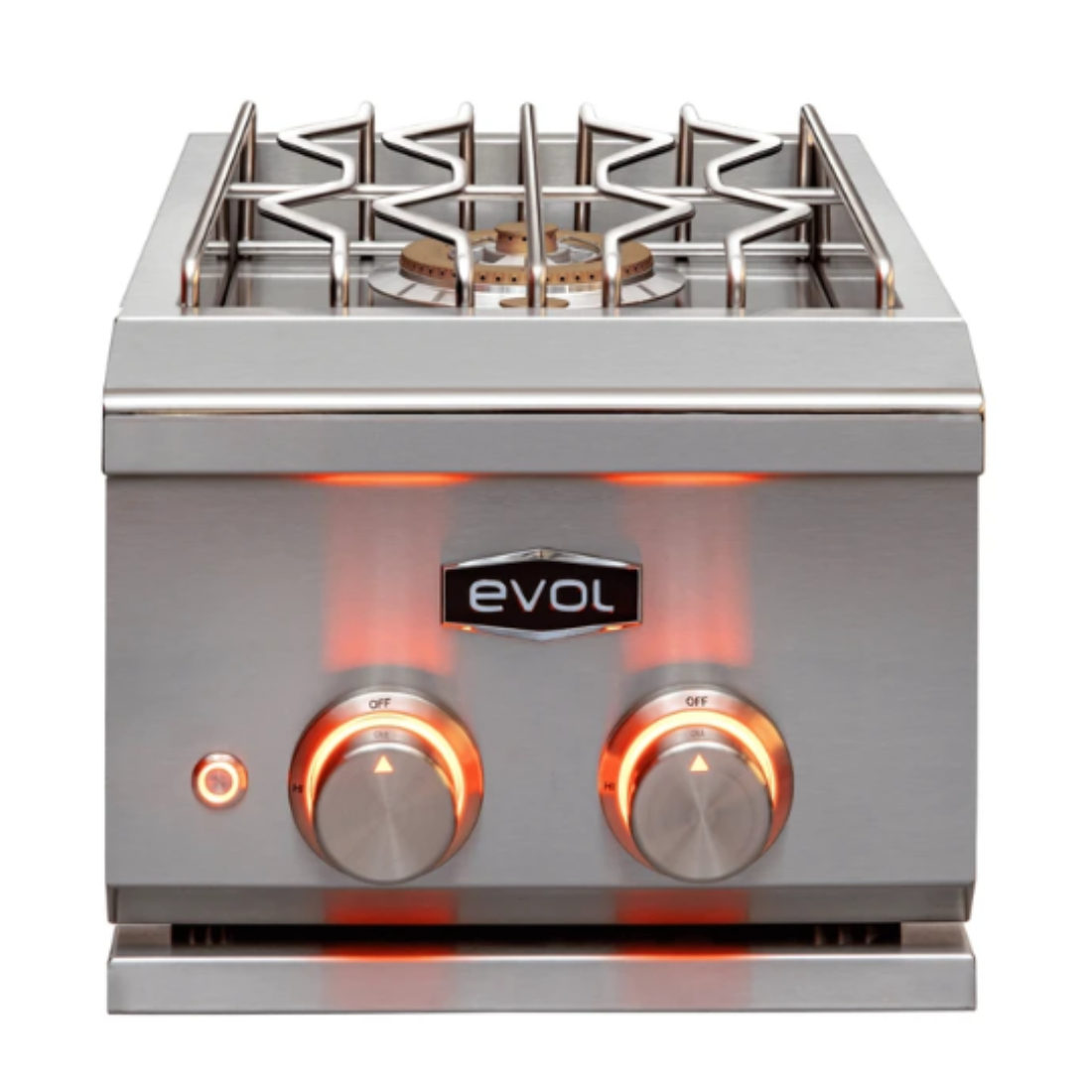 Side Burner à Gás Evol 2 Queimadores Tripla-Chama Inox 34cm