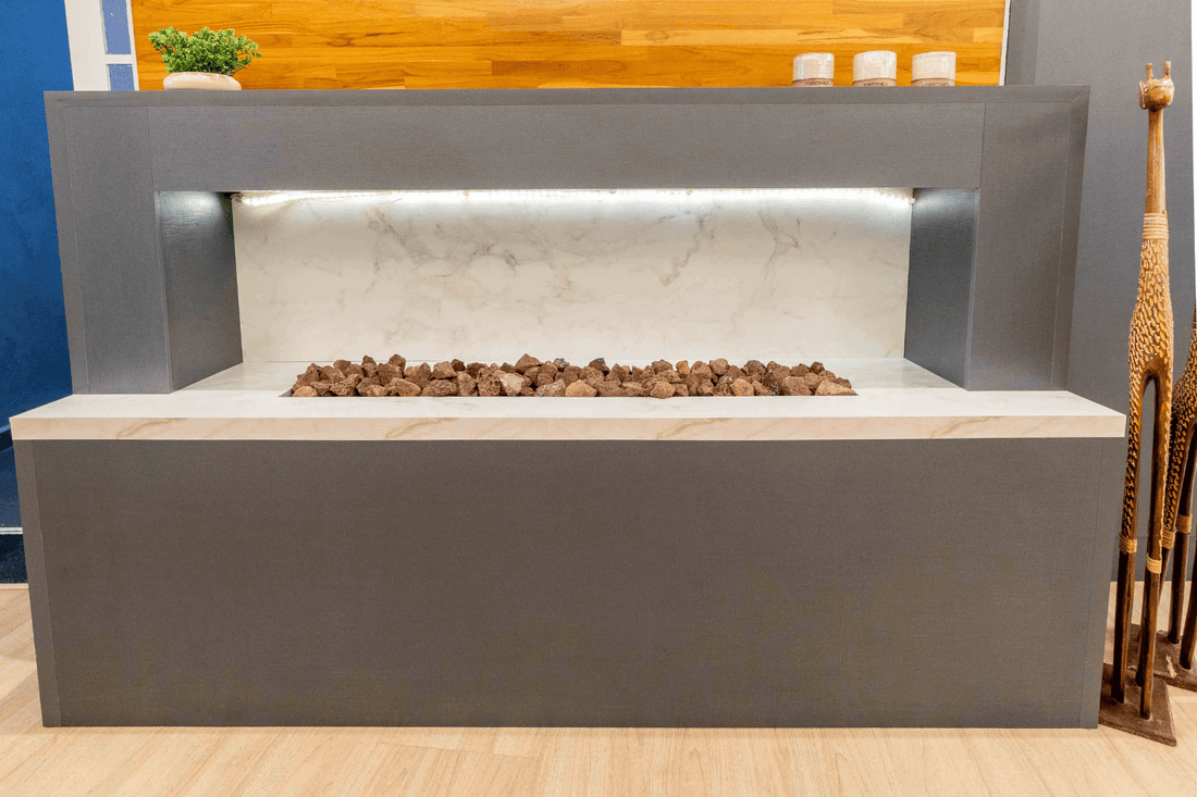 Veja as lareiras a gás em nosso showroom em Campinas SP