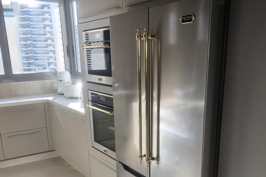 Cozinha em Campinas: Tecno Vintage com Fogão Bertazzoni