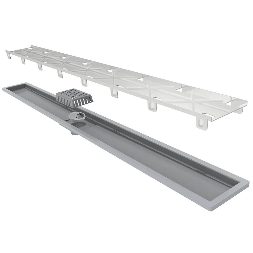 Ralo Linear Elleve Royal 90cm Tampa Oculta - Saída Central