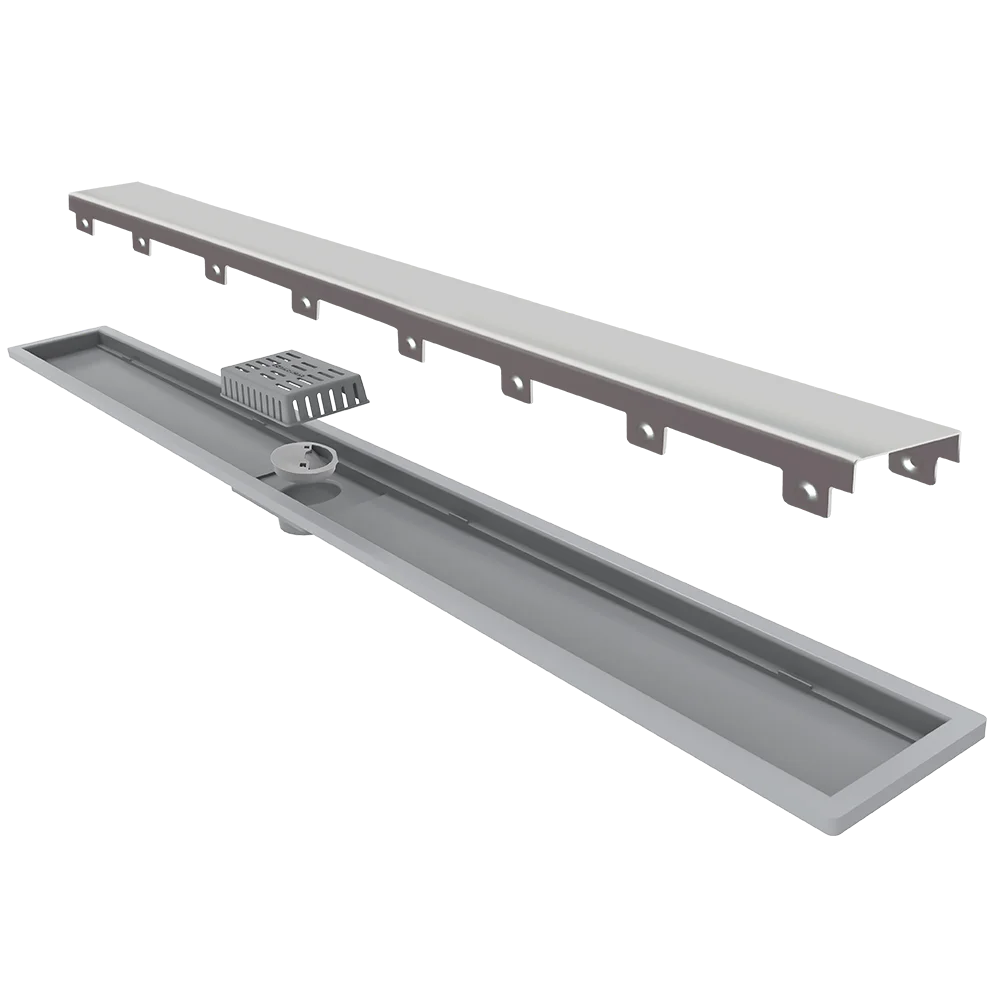 Ralo Linear Elleve Royal 80cm Tampa Inox - Saída Central