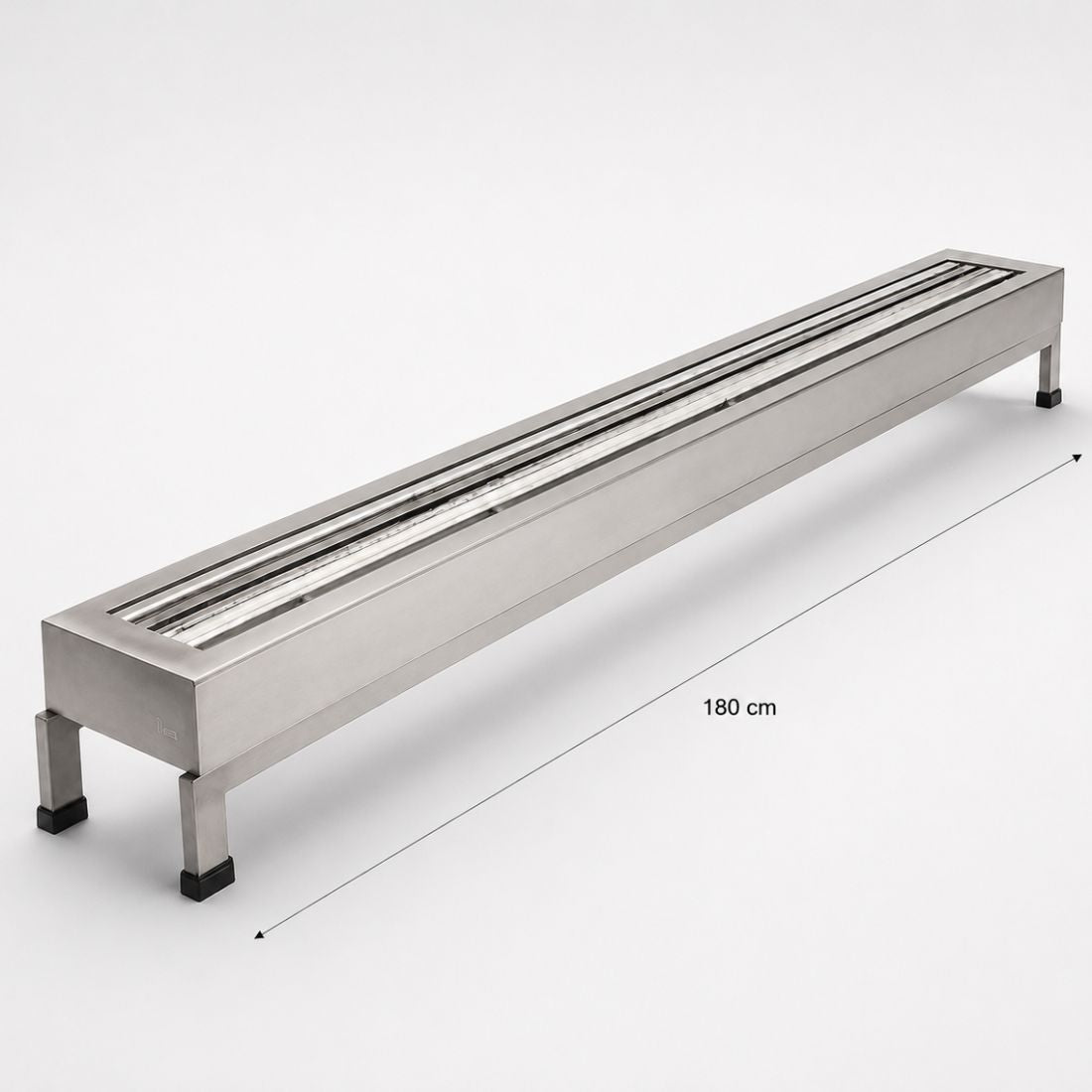 Lareira a gás LCZ 1 Linha de Fogo com Pedra Vulcânica 180cm